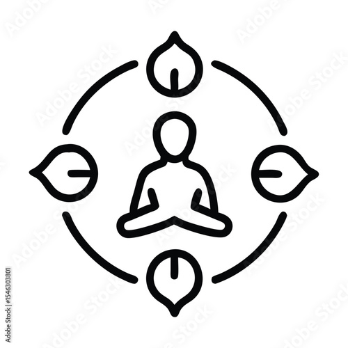 Calmness Colored Icon | Premium Vector