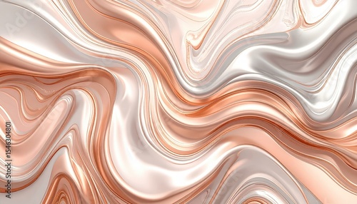 Abstract Rose Gold And White Marble Texture