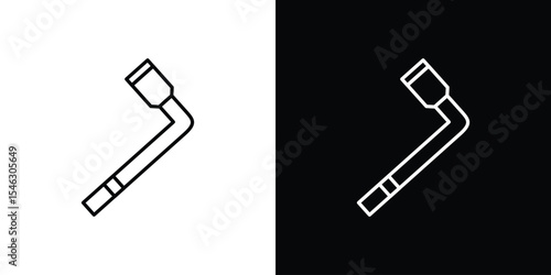 car wheel brace icon in black. flat graphic vector icon