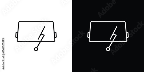 car windscreen icon in black. flat graphic vector icon