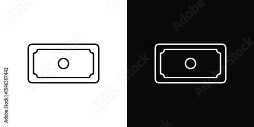 Cash icon in black. flat graphic vector icon