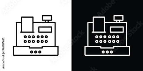 Cash Machine icon in black. flat graphic vector icon