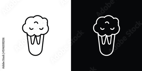 Cauliflower icon in black. flat graphic vector icon