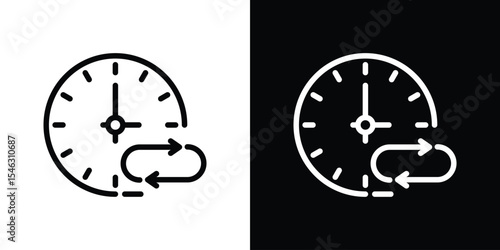 Change or update the date icon in black. flat graphic vector icon