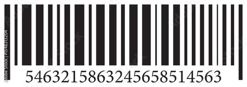 Stylized QR Code Illustration White Lines on Black Background, Modern Design Element