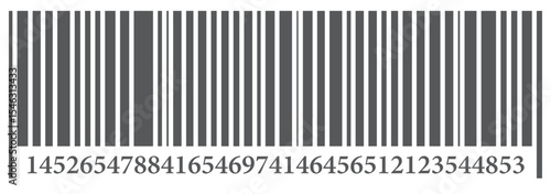 Barcode vector icon. Bar code black icon. Realistic barcode