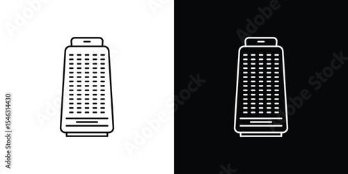 Cheese grater icon in black. flat graphic vector icon