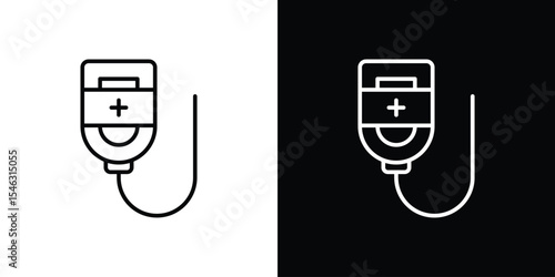 Chemotherapy icon in black. flat graphic vector icon