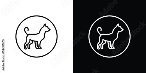 Chihuahua dog icon in black. flat graphic vector icon