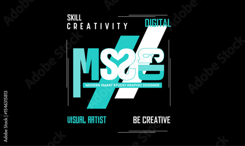 Modern Smart Studio Graphic Design Poster – Creative Typography Layout for Digital Artists