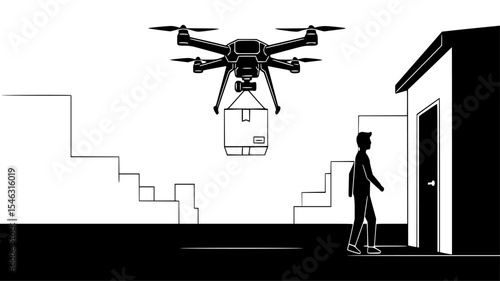 Futuristic Concept of Efficient Aerial Delivery Solutions for Homeowners