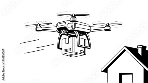 Symbol of Future Aerial Delivery Innovations Transforming Home Logistics