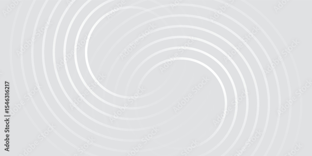 Obraz premium Abstract white glowing geometric lines on gray background. Modern shiny blue circle lines pattern. Futuristic technology concept. Suit for cover, poster,