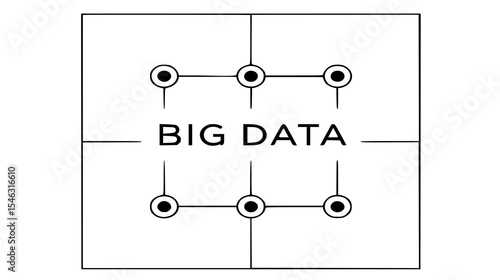 graphic representing the processing and analysis of big data, showcasing the transformation of raw information into valuable business insights