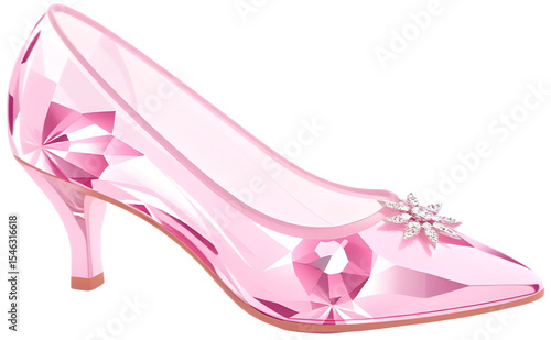 투명 핑크 공주구두Transparent pink princess shoes