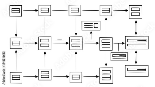 Detailed illustration of interconnected nodes within a neural network, symbolizing the complex architecture of AI and deep learning systems
