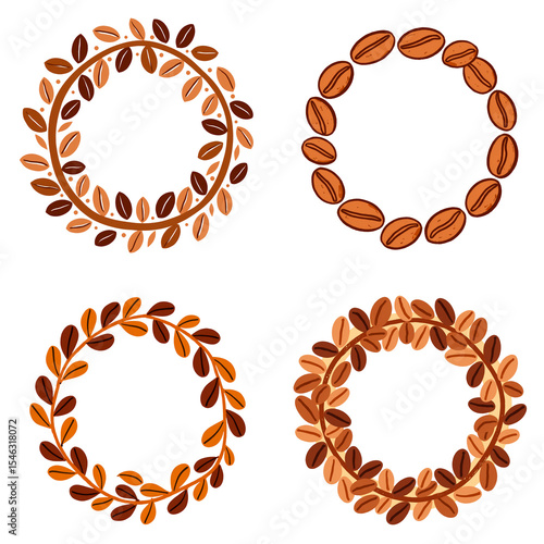 Coffee bean wreaths in various styles for National Coffee Day  