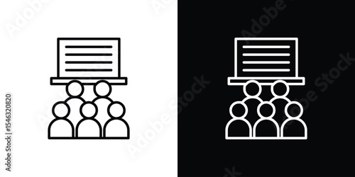 Classroom icon in black. flat graphic vector icon