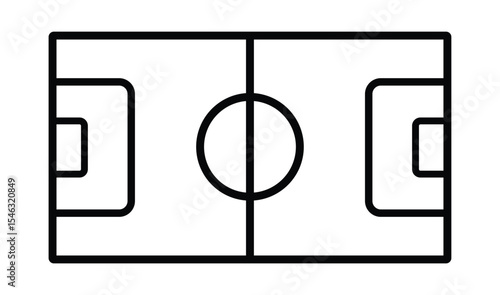 soccer filed icon vector. Football stadium icon. Football field icon. football pitch icon. football ground icon. vector illustration on white background
