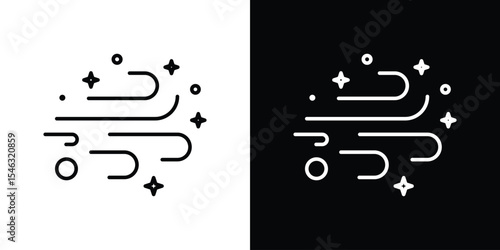 Clean Air icon in black. flat graphic vector icon