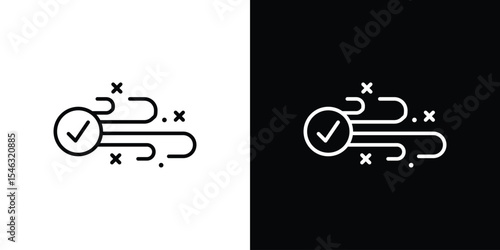 Clean Air icon in black. flat graphic vector icon