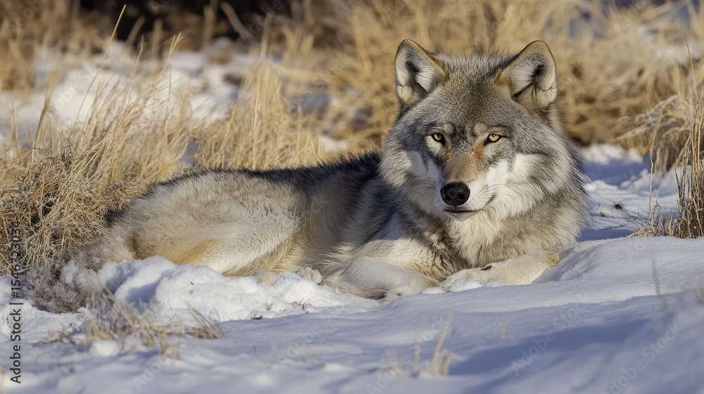 Obraz premium arctic wolf canis lupus