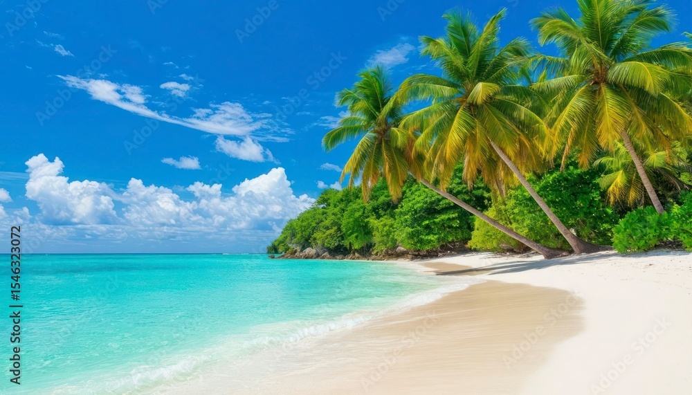 Tropical Palm Trees on Beach – Bounty-Style Paradise Tropical Palm Trees on Beach – Bounty-Style Paradise