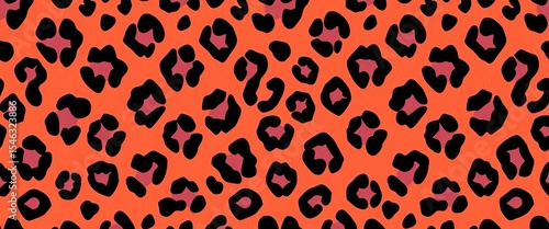 Seamless leopard cat print vector pattern; stylish texture design, print design, illustration