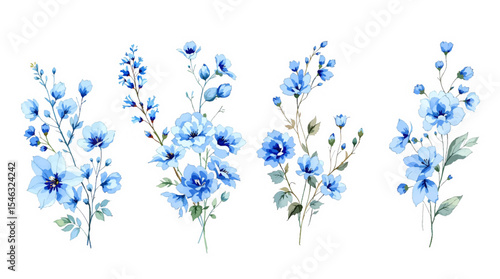 Set of spring flowers, set of flowers
