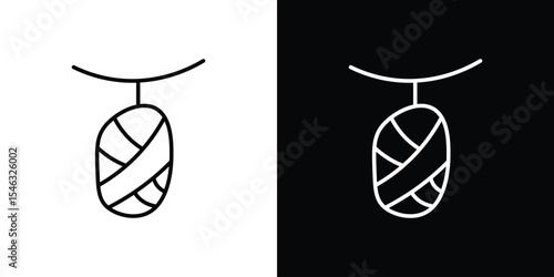 Cocoon icon in black. flat graphic vector icon