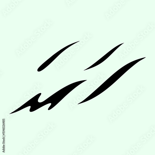 Abstract Motion Graphics: Dynamic, black graphic elements express movement and speed on a minimal soft background, suggesting energy and flow.