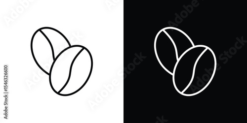 Coffee Bean icon in black. flat graphic vector icon