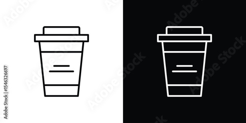 coffee cup icon in black. flat graphic vector icon
