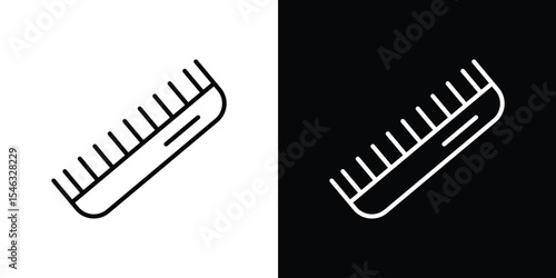 Comb icon in black. flat graphic vector icon