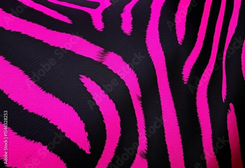 Vibrant pink and black zebra stripes wallpaper close-up, home, vivid