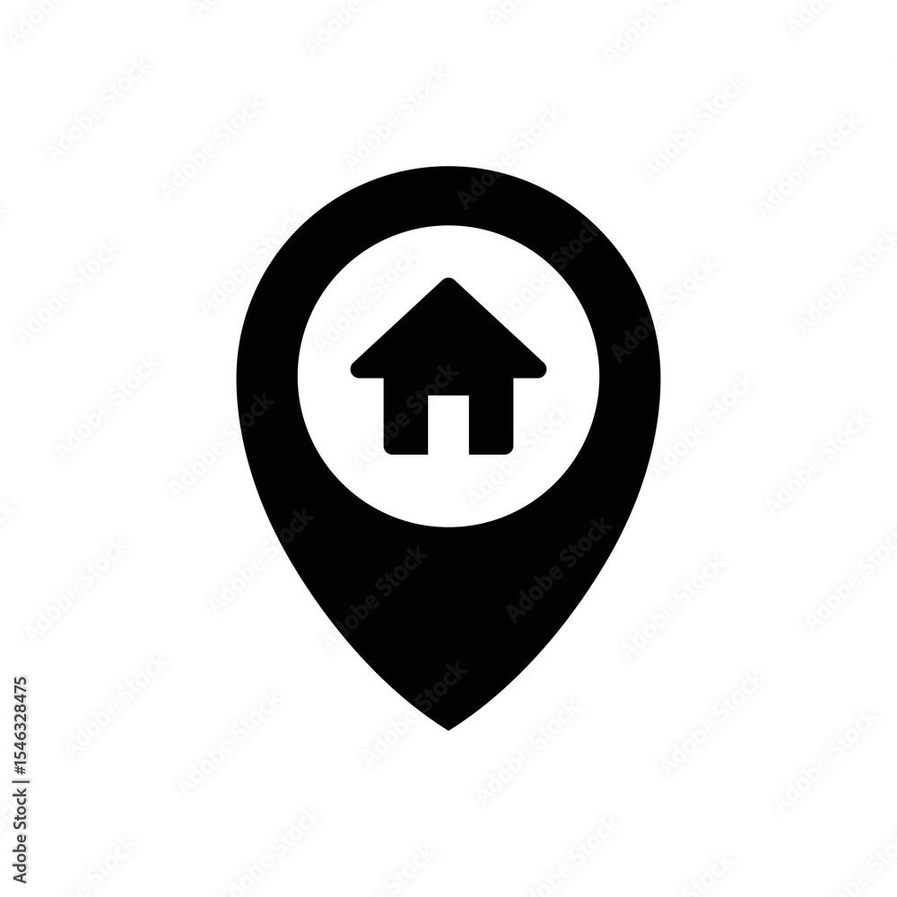 HOME LOCATION VECTOR ICON HOME LOCATION VECTOR ICON