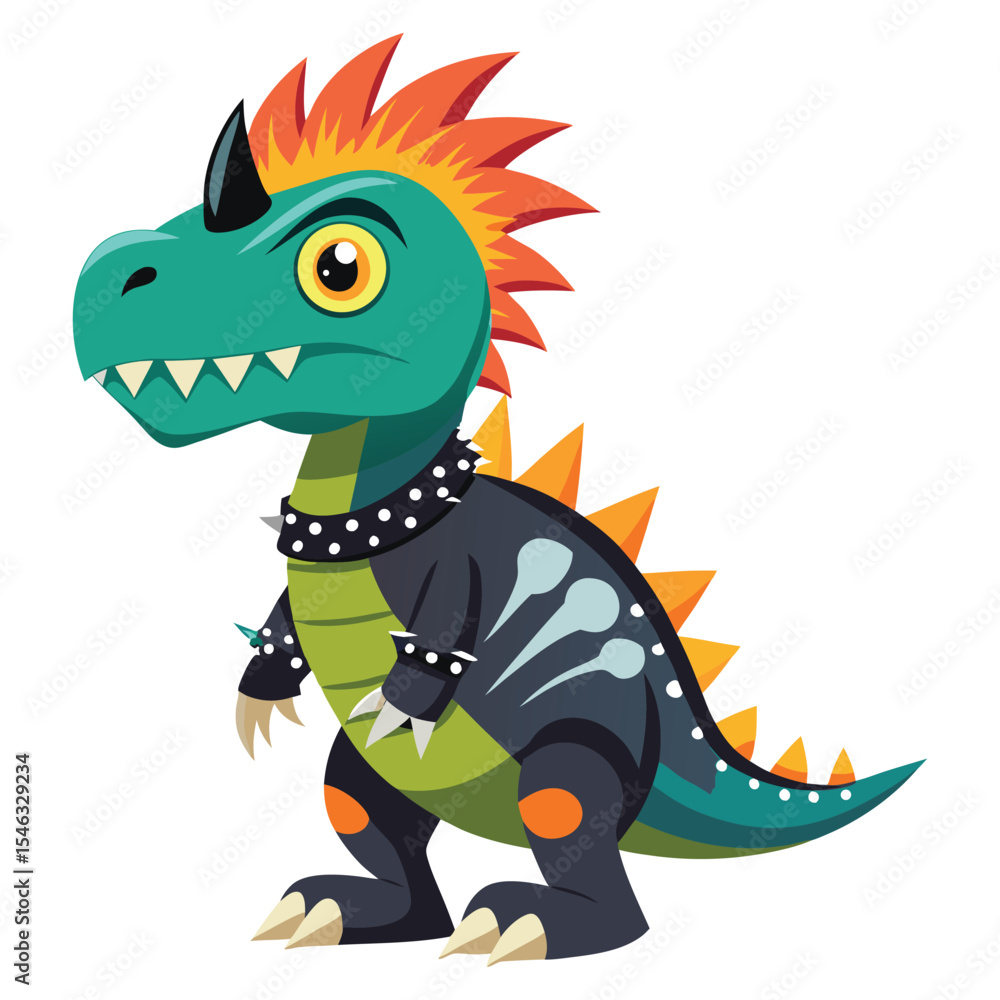 Fototapeta premium Punk dinosaur