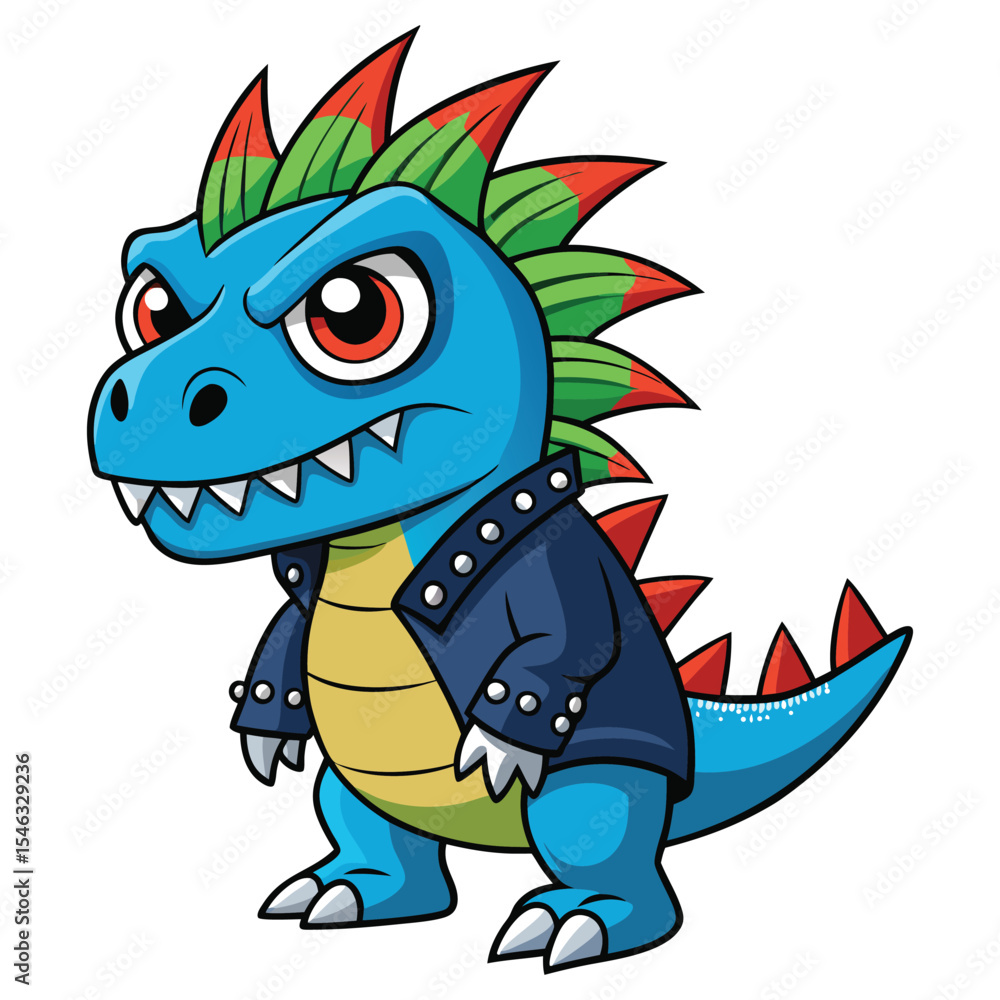 Fototapeta premium Punk dinosaur
