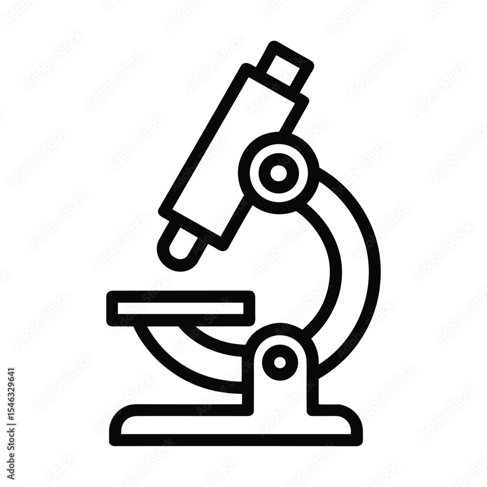Microscope Line Icon for Science Research and Laboratory Purposes Microscope Line Icon for Science Research and Laboratory Purposes