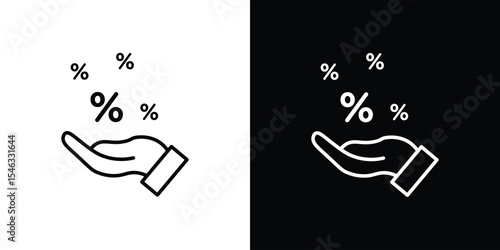 Commission icon in black. flat graphic vector icon