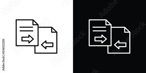 Compare icon in black. flat graphic vector icon