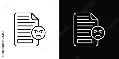 Complaints icon in black. flat graphic vector icon