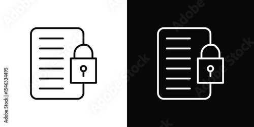 Confidential icon in black. flat graphic vector icon