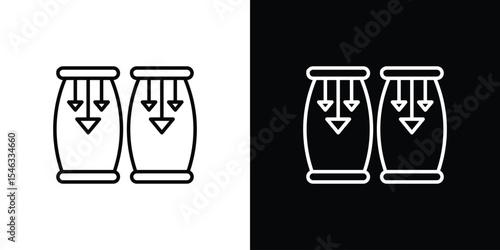 Conga icon in black. flat graphic vector icon