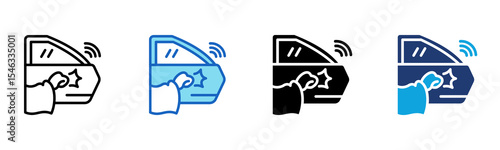 Knock Sensor icon Multi Style Vector Illustration 