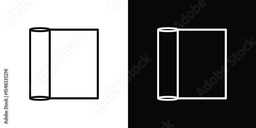 Construction film roll icon in black. flat graphic vector icon