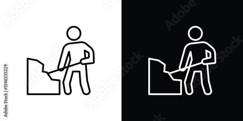 Construction icon in black. flat graphic vector icon