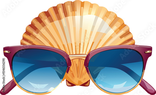 Trendy Seashell-Shaped Sunglasses for a Fun Beach Look