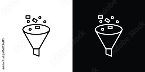 Content curation icon in black. flat graphic vector icon