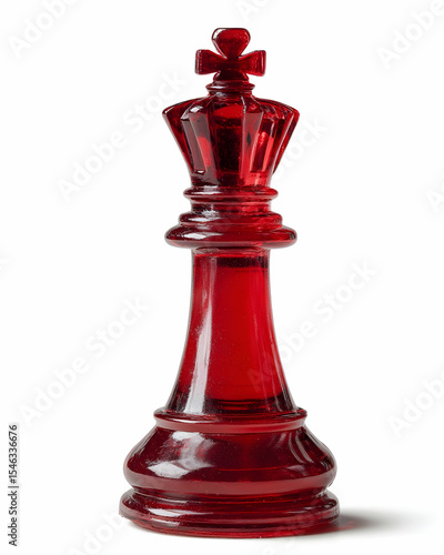 A red chess king piece as a symbol of leadership isolated on a isolated